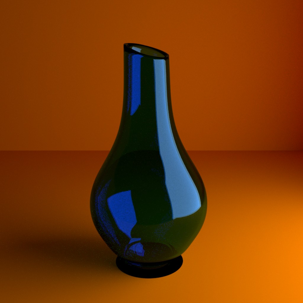 Blue colored glass vase preview image 1